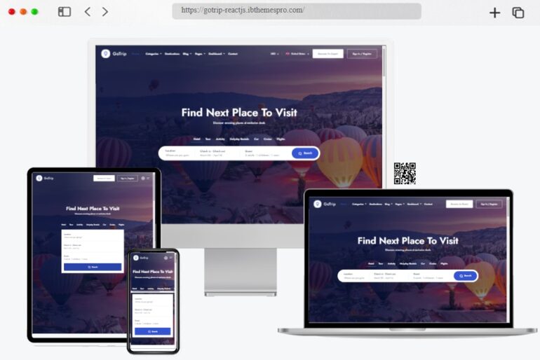 GoTrip Travel Agency ReactJS Template