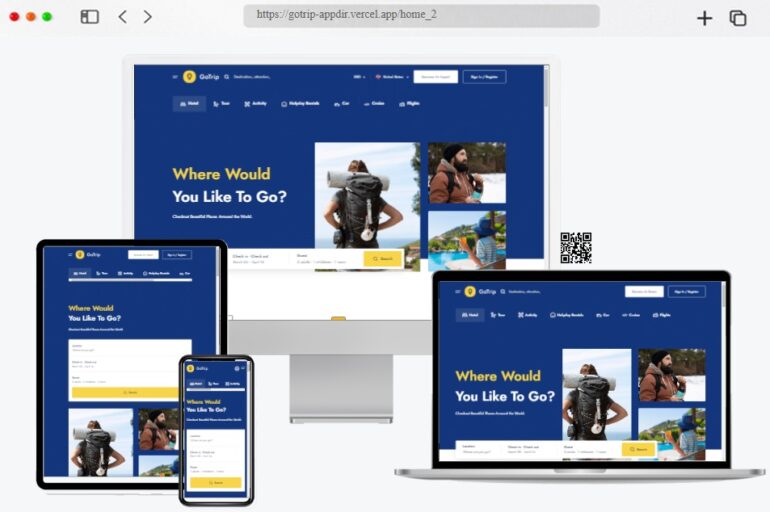 GoTrip Travel Tour Agency NextJS Template