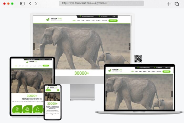 greenture environment non profit wordpress theme