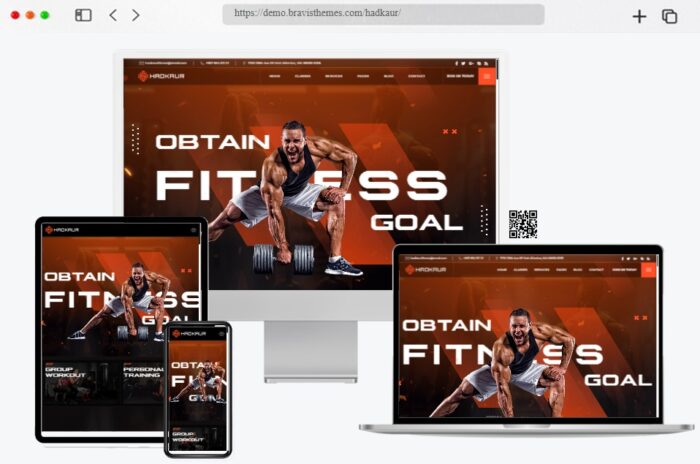 hadkaur fitness gym wordpress theme