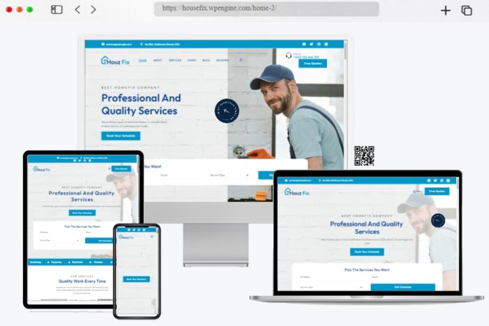houzfix handyman services wordpress theme
