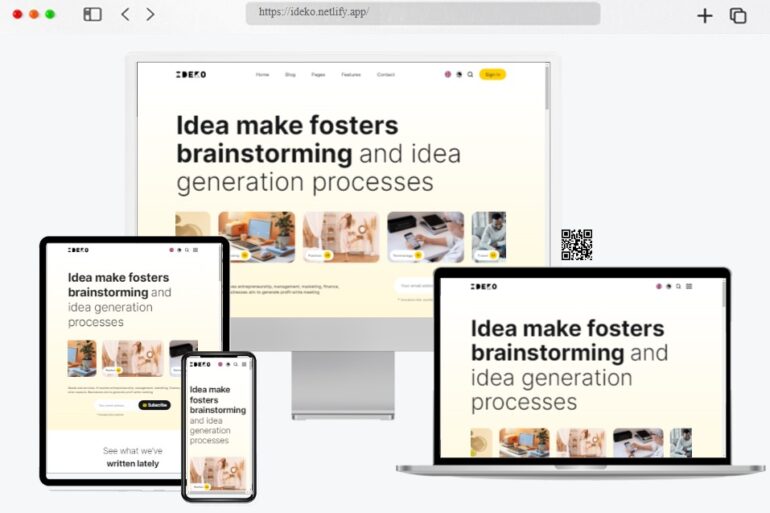 IDEKO Blog HTML TailwindCSS Template