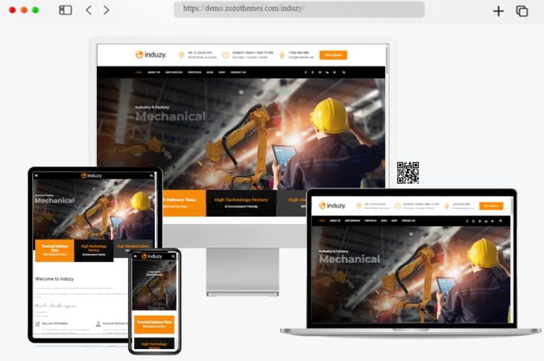 Induzy Factory Industrial Theme