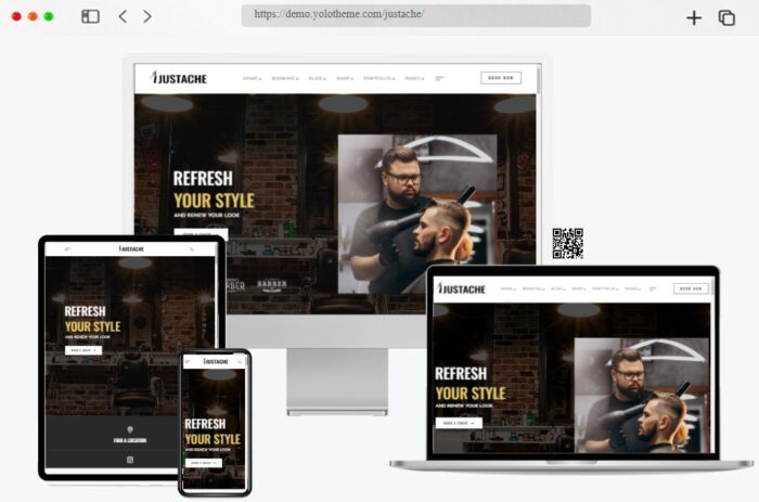 justache barbers salons wordpress theme