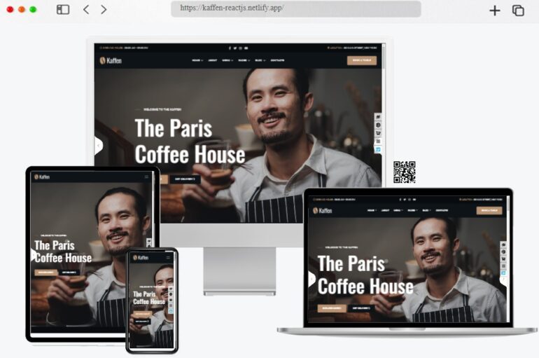 Kaffen React Restaurant Template