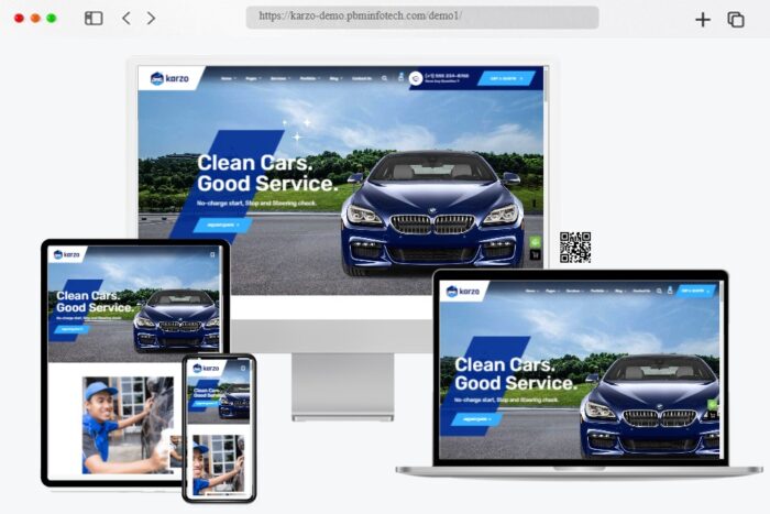 karzo car service washing wordpress theme