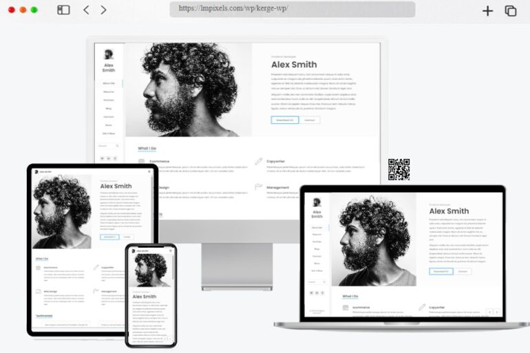 Kerge Resume WordPress Theme
