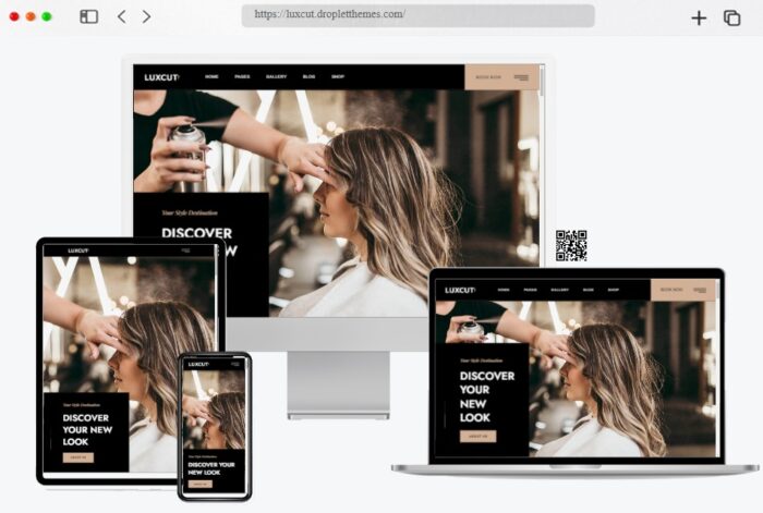 luxcut hair salons hairdressers wordpress theme