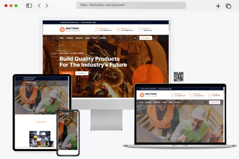 Mactonal Factory Industrial WordPress Theme