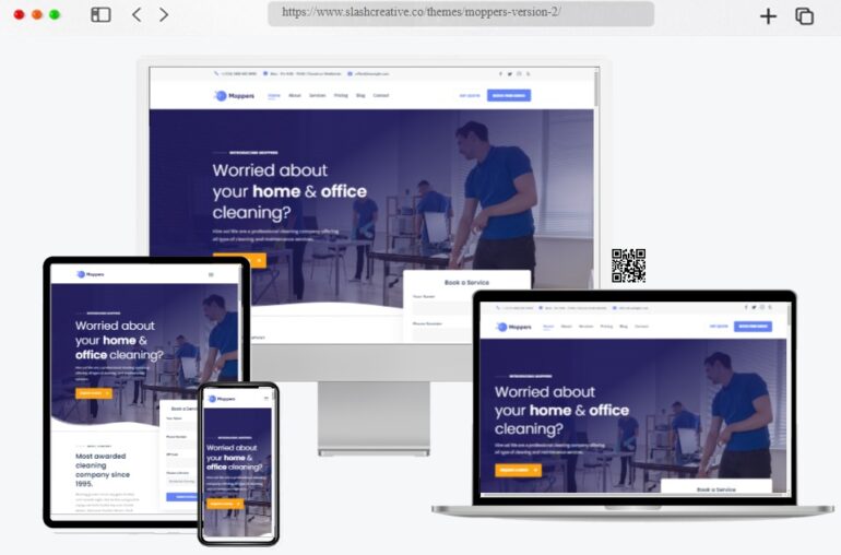 Moppers Cleaning Company Theme