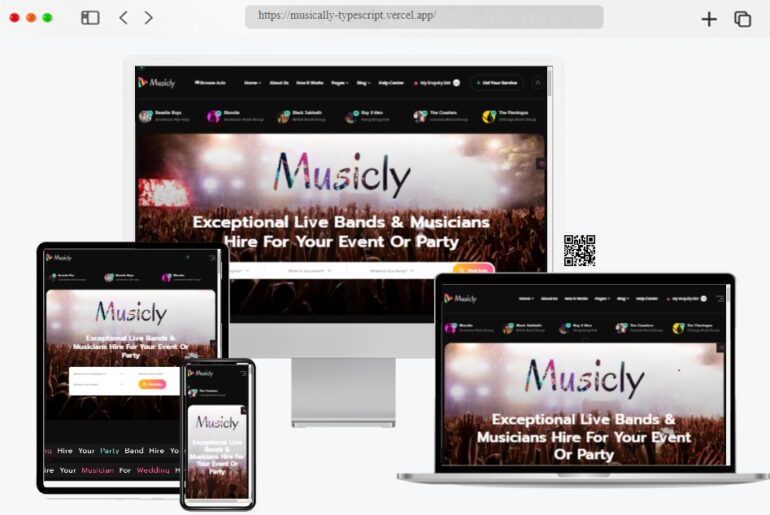 Musicly Music Bands Next Js Template