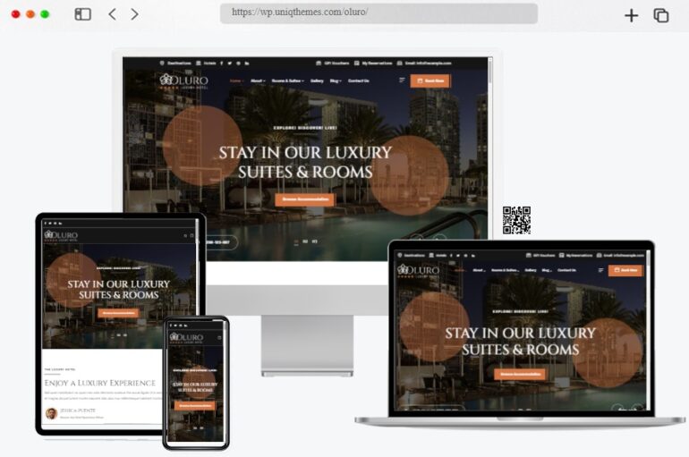 OLURO Luxury Hotel WordPress Theme