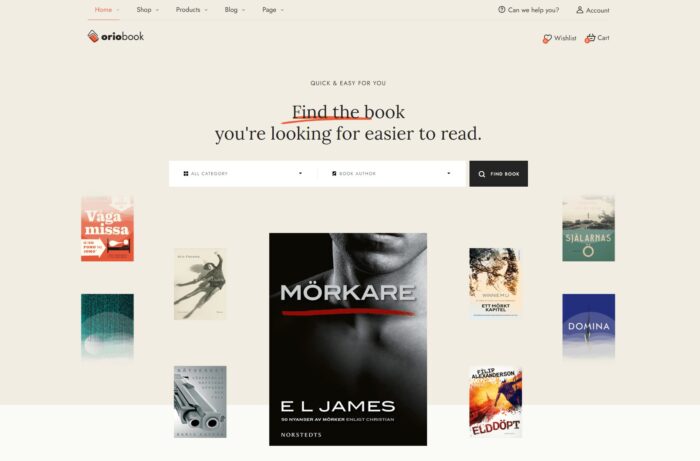 Oriobook Book Store WooCommerce Theme