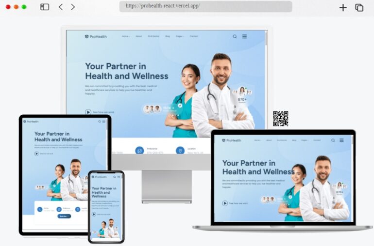 ProHealth Medical Healthcare ReactJS Template