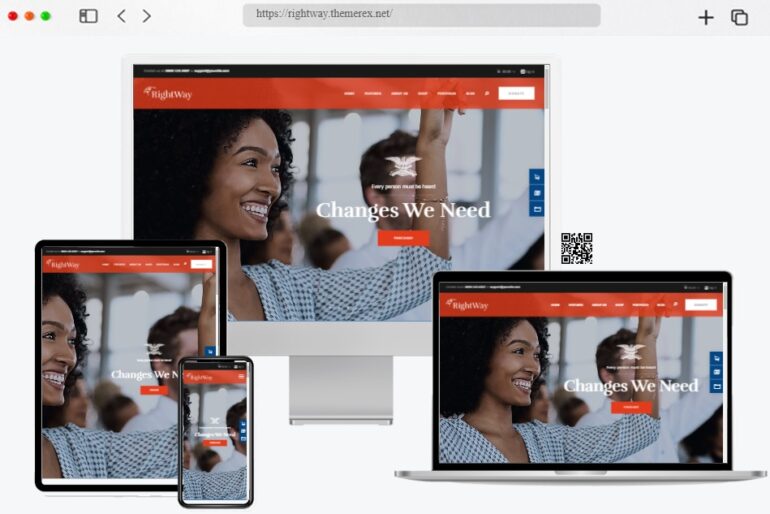 Right Way Political Candidate WordPress Theme