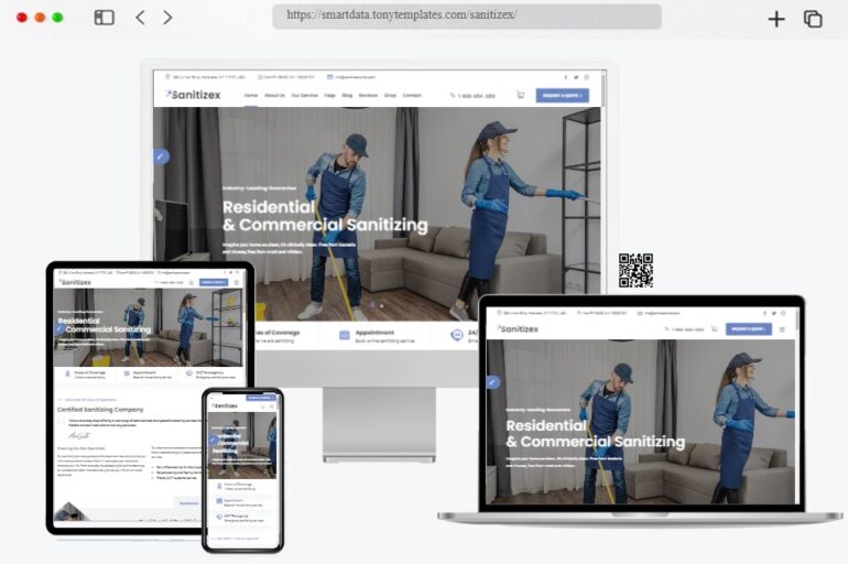 Sanitizex Cleaning Services WordPress Theme