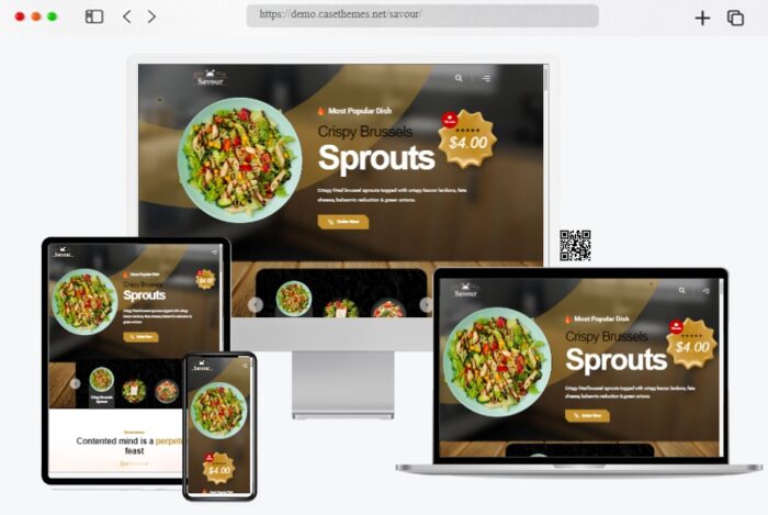 savour restaurant wordpress theme