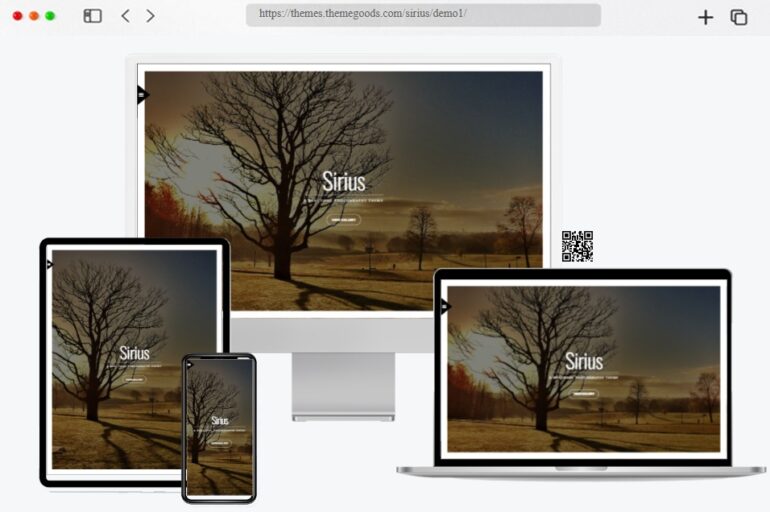 Sirius Photography WordPress