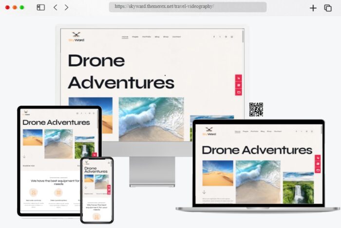 Skyward Drone Aerial Videography WordPress Theme