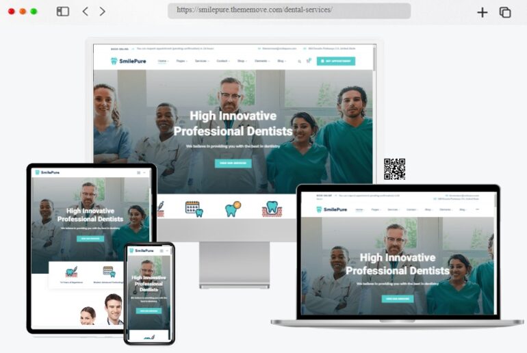 SmilePure Dental Care WordPress Theme