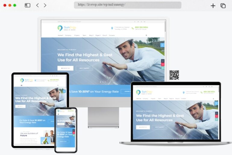 Sunergy Wind Energy WordPress Theme