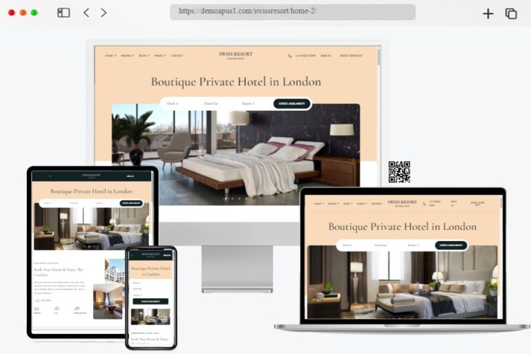 SwissResort Hotel Booking WordPress Theme
