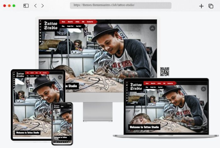 Tattoo Studio Responsive WordPress Theme