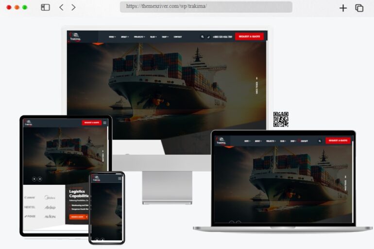 Trakirna Transportation Logistics WordPress Theme