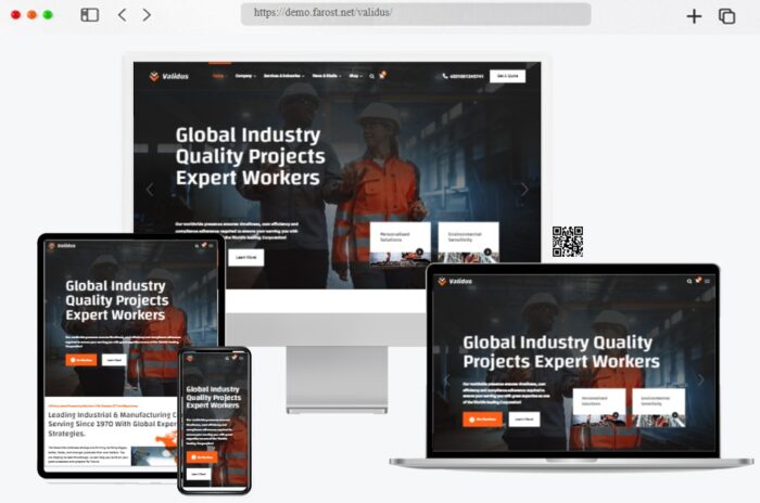 validus handyman services wordpress theme