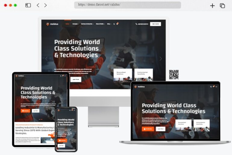 Validus ndustrial WordPress Theme