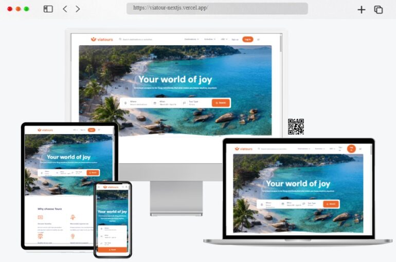 ViaTours Tour Agency NextJs Template