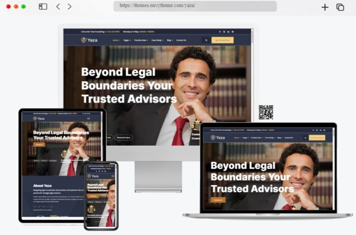 Yaza Law Firm WordPress Theme