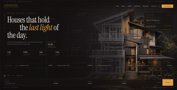 AVAVA Home - Real Estate Marketplace HTML Template WordPress theme