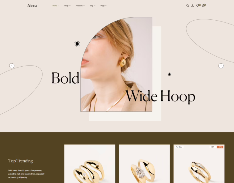 adena jewelry store woocommerce