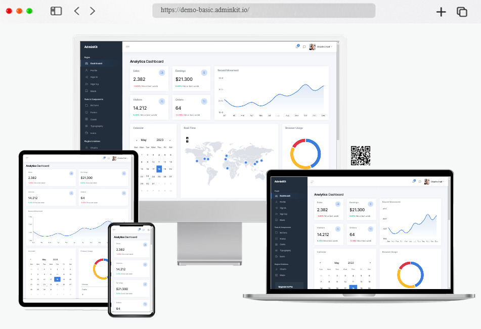 adminkit popular bootstrap admin template