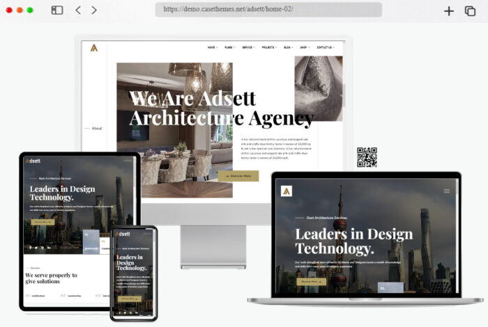 adsett modern interior design wordpress theme