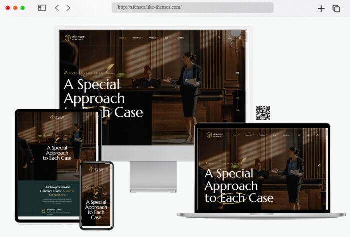 afensor lawyer attorney wordpress theme