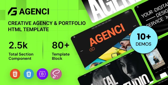 Agenci – Creative Agency Portfolio HTML Template WordPress theme