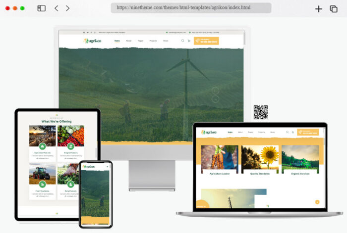 agrikon html template for agriculture farm