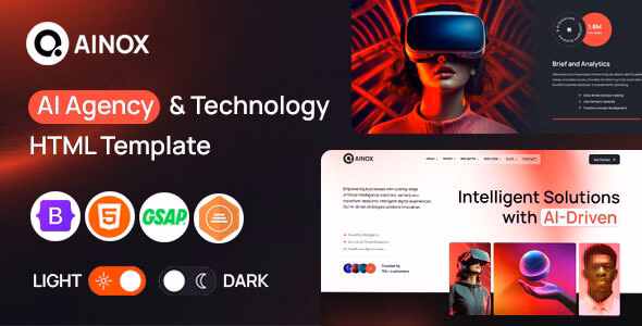 Ainox – AI Agency HTML Template WordPress theme