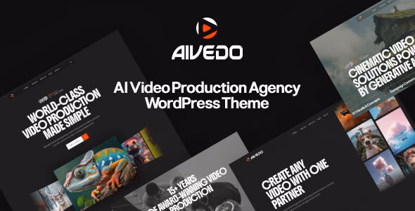 Aivedo – AI Video Production Agency WordPress Theme WordPress theme
