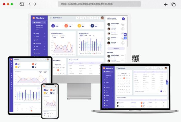 akademi learning management system template