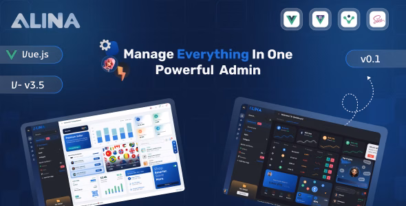 Alina Vue 3  Admin Dashboard Template WordPress theme