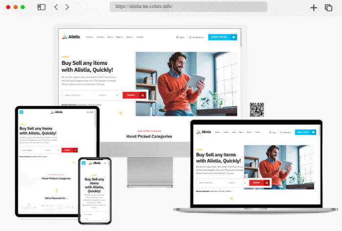 Alistia WordPress theme offering places listing solutions with customizable layouts