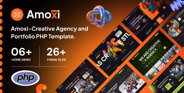 Amoxi – Creative Agency and Portfolio PHP Template WordPress theme