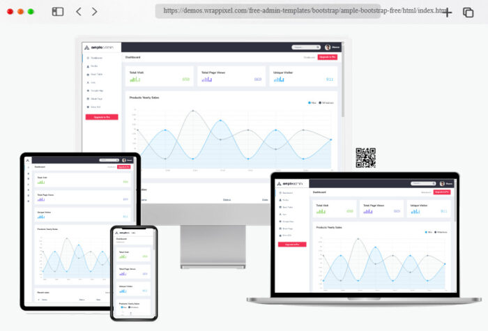 ample bootstrap admin lite free admin template