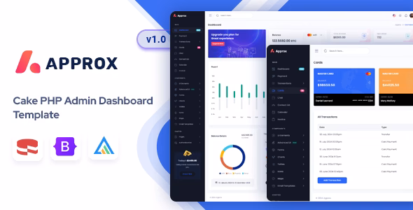 Approx - CakePHP Admin & Dashboard Template WordPress theme