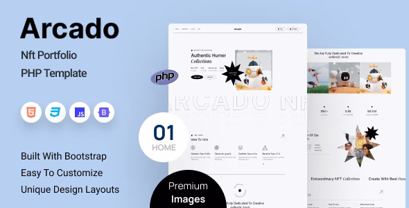 Arcado - Nft Portfolio PHP Template WordPress theme