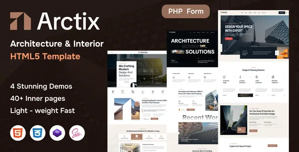 Arctix - Architecture & Interior Design HTML Template WordPress theme