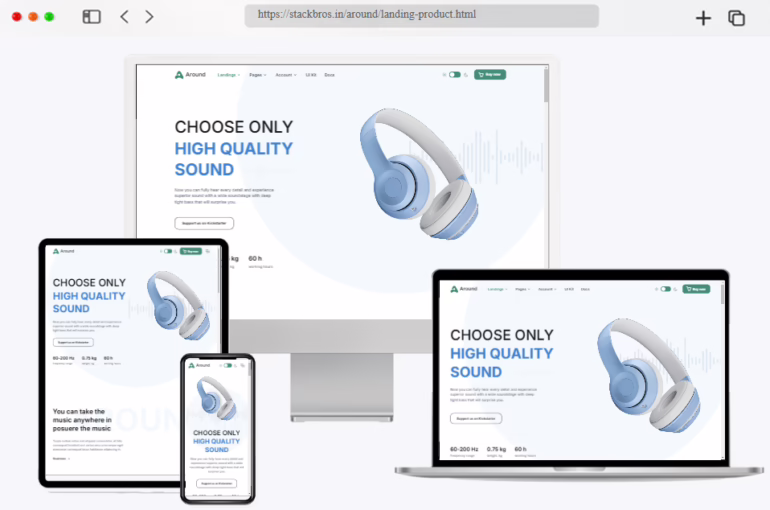 around laravel landing template